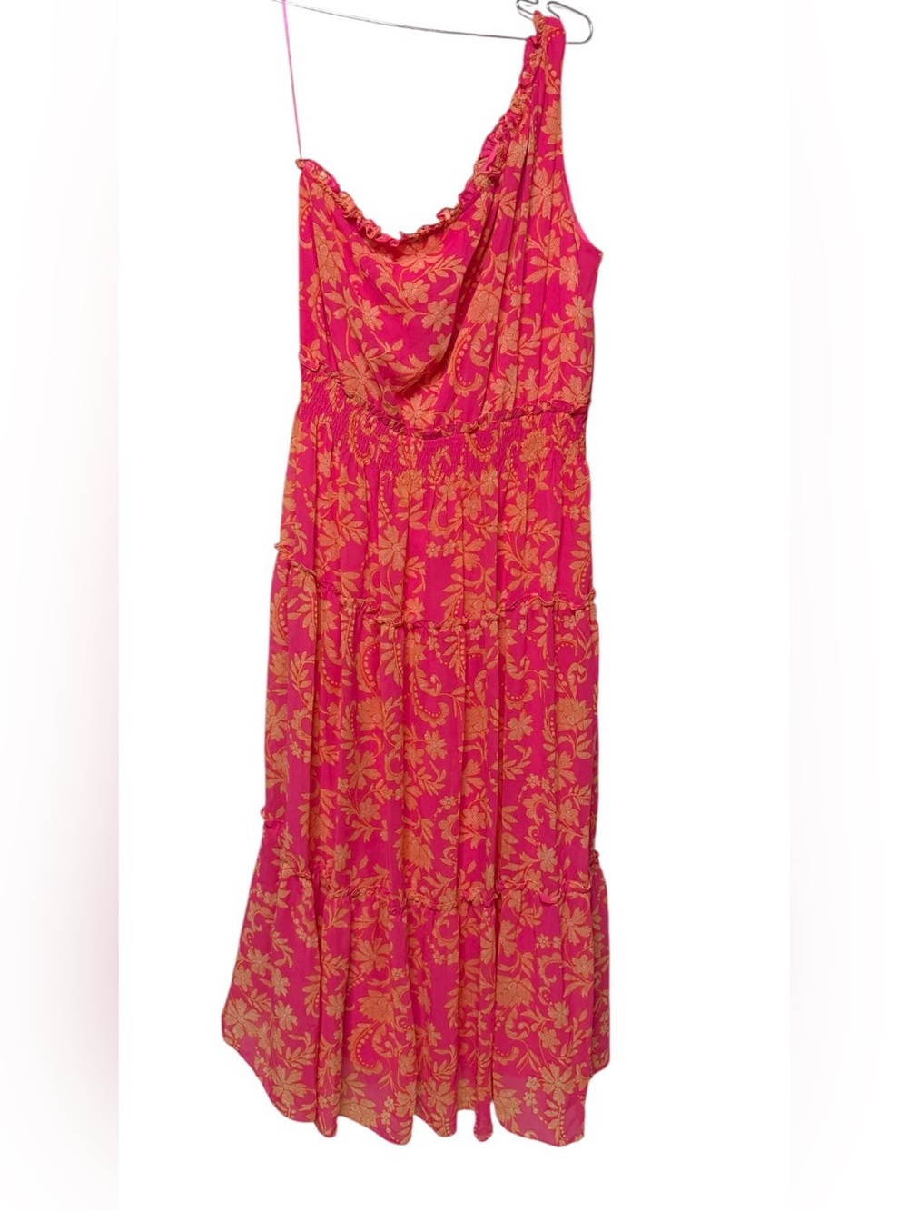 Taylor One-Shoulder Tiered Maxi Dress - Floral Boho Chiffon